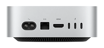 Mac mini M4 achterkant