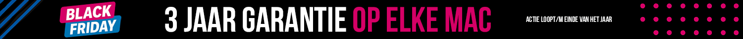 Black Friday 2025 - 3 jaar garantie op elke Mac tot het einde van het jaar!