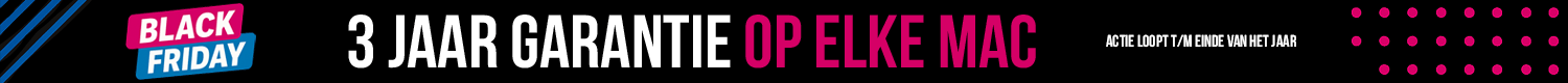 Black Friday 2025 - 3 jaar garantie op elke Mac tot het einde van het jaar!