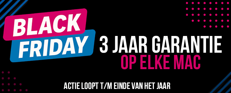 Black Friday 2025 - 3 jaar garantie op elke Mac tot het einde van het jaar!