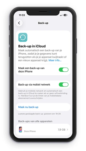 Vergeet je mobiele apparaten niet