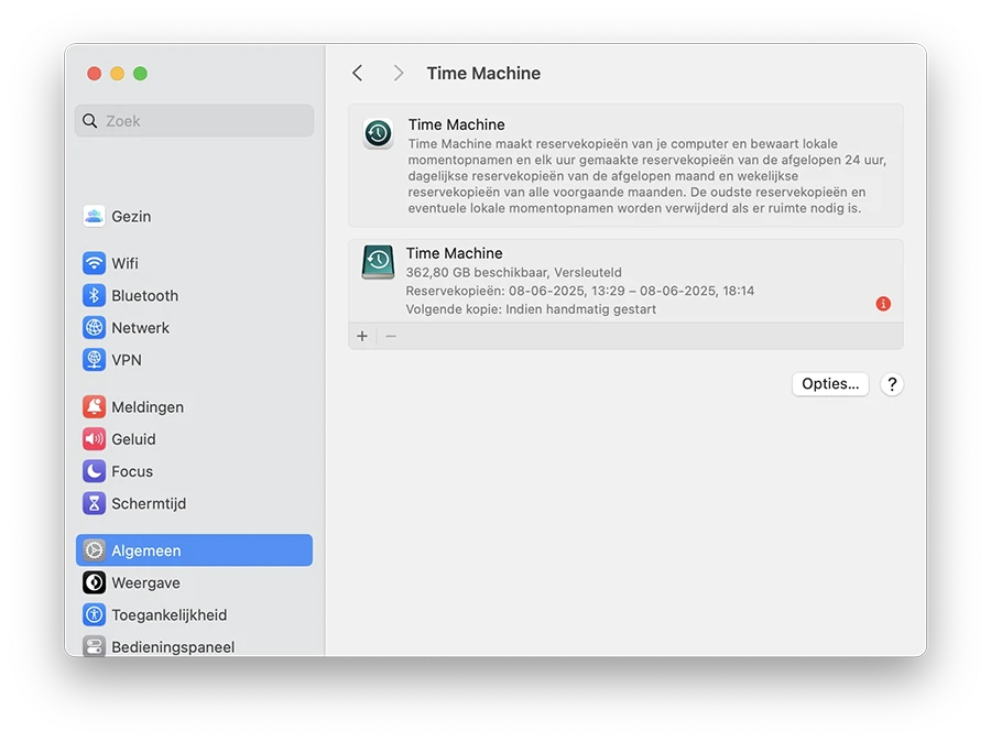 Apple Time Machine backup
