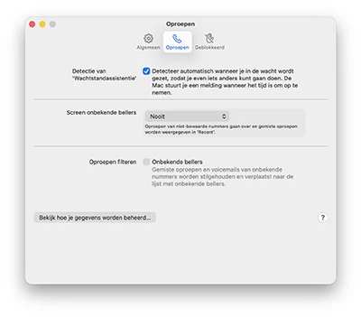 Instellen van de Telefoon-app op Mac