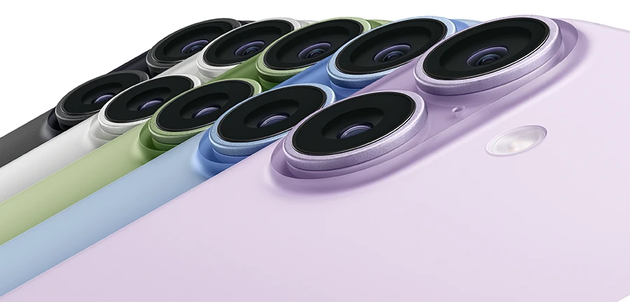 iPhone 17 bevat een Dual Fusion-camera­systeem met 48‑MP Fusion Hoofdcamera en Ultragroot­hoek
