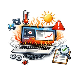 Waarom wordt de MacBook warm?