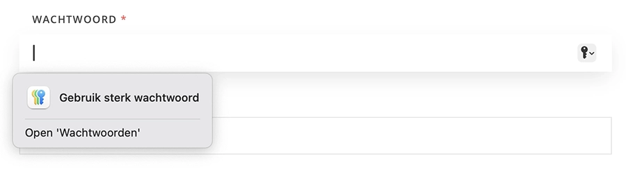 Nieuw wachtwoord genereren