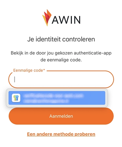 Voorbeeld van een Verificatiecode