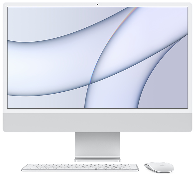 Apple iMac 24‑inch (M1, twee poorten, 2021) - Zilver